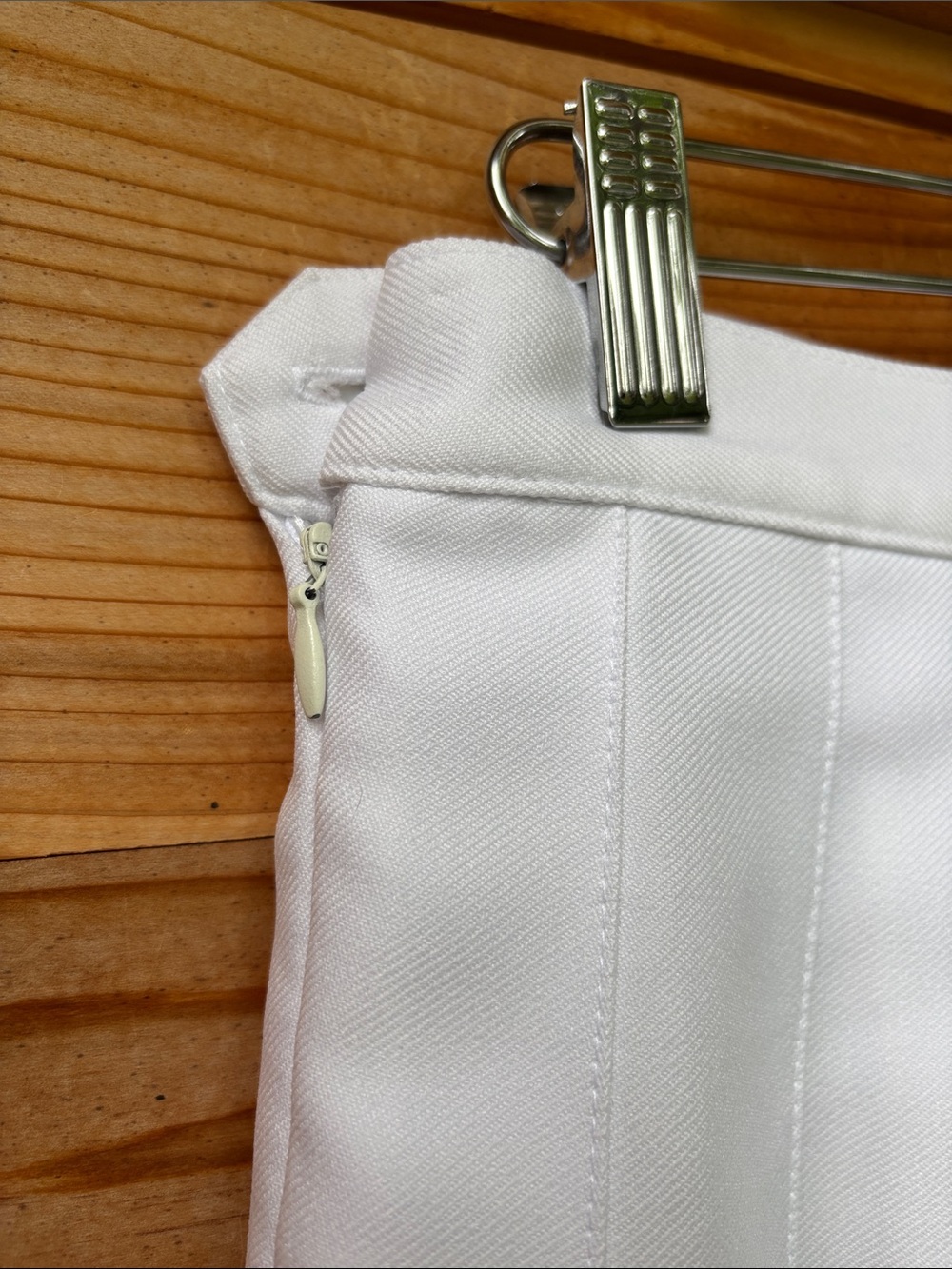 American Apparel White Gabardine Tennis Skirt | Pleated Mini Made in USA Size S - Picture 6 of 7